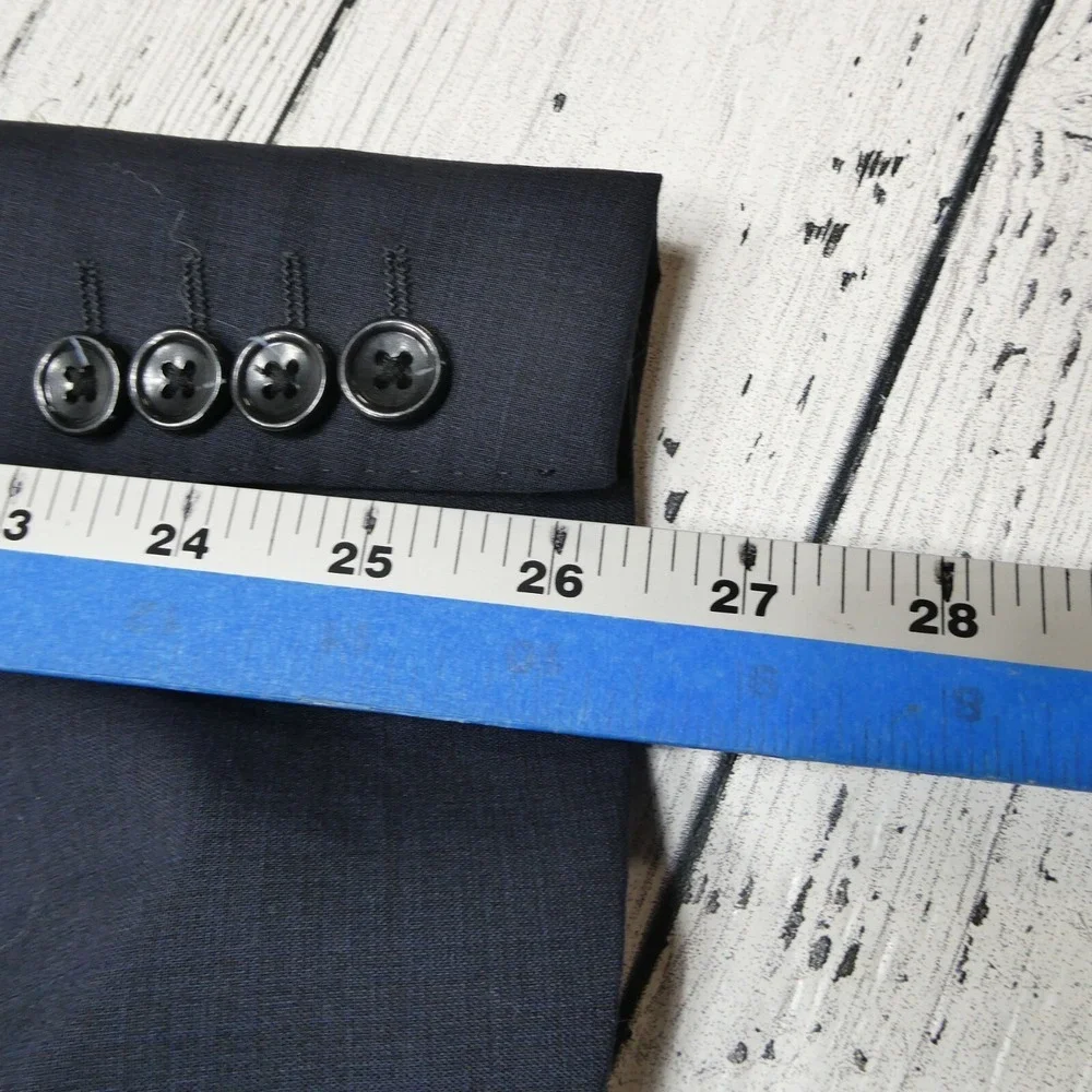 Max Davoli Baroni Super 150s Wool Suit‎ Jacket Blazer Blue Mens Size 48R